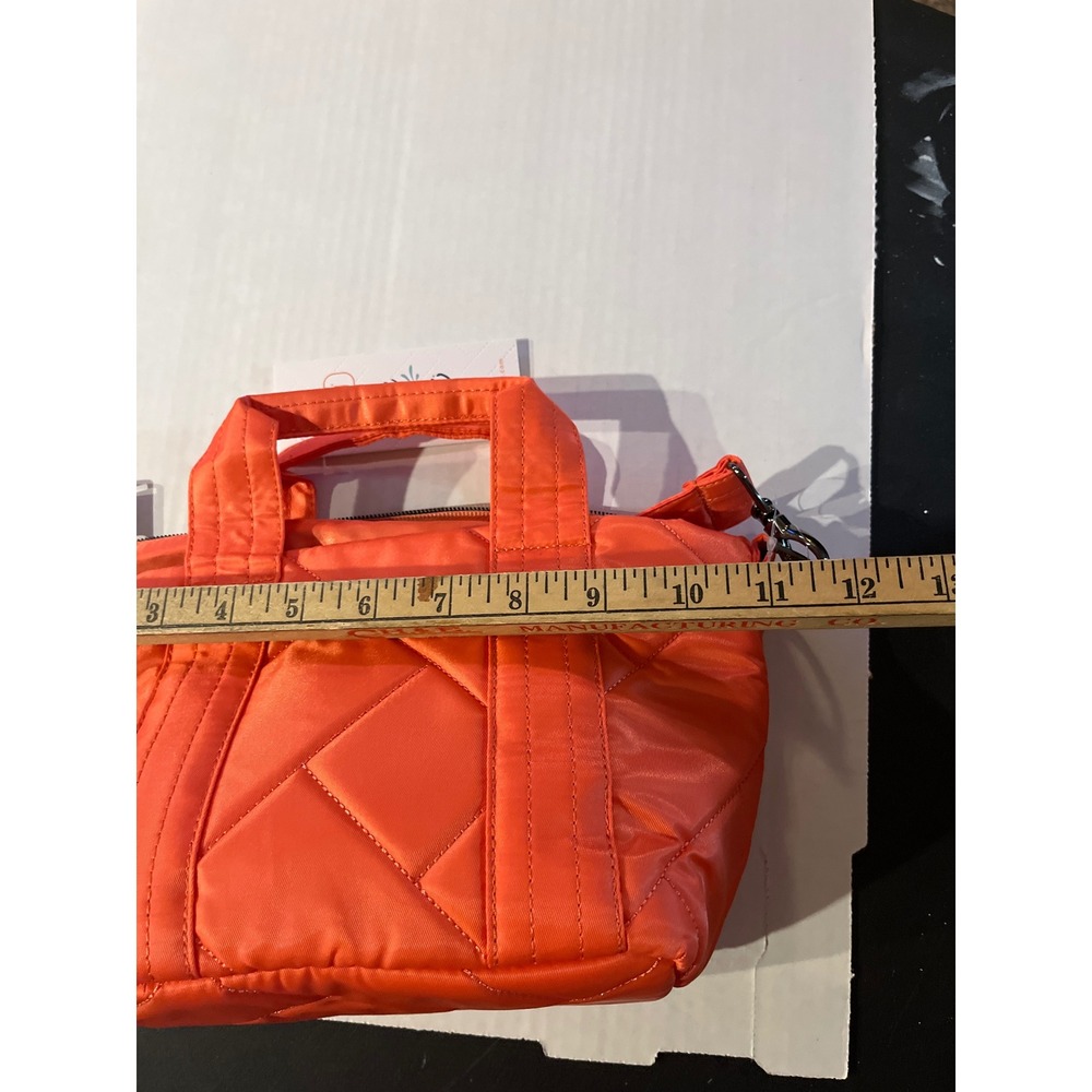 Lug Mini Puffer Tote Crossbody Bag Neon Orange Quilted Nylon New With‎ Tags - Picture 6 of 7